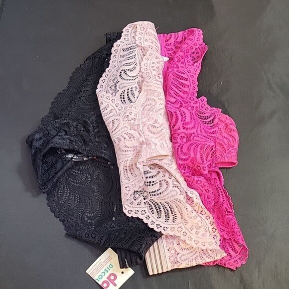 BNW FRENCH AFFAIR BOYLEG THREE PACK LACE CUTOUT EMBROIDERY PANTIE SETS - Picture 10 of 16